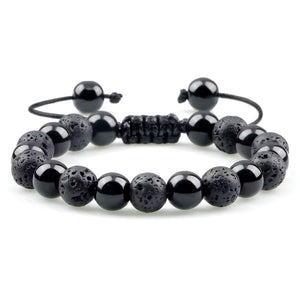 Pulsera Onix & Volcanic 8mm - Regulable